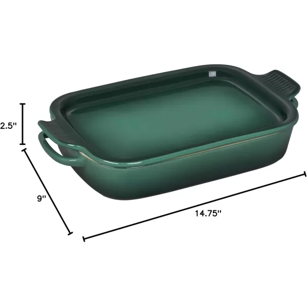 imageLe Creuset Stoneware Rectangular Dish with Platter Lid 14 34quot X 9quot WhiteArtichaut