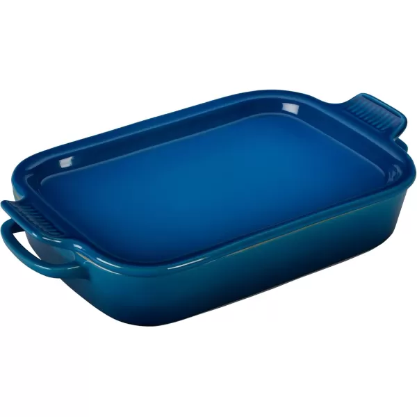 imageLe Creuset Stoneware Rectangular Dish with Platter Lid 14 34quot X 9quot WhiteMarseille