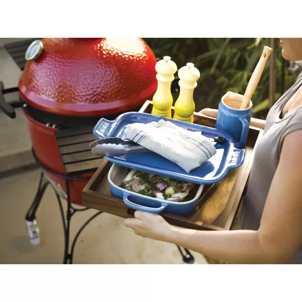 imageLe Creuset Stoneware Rectangular Dish with Platter Lid 14 34quot X 9quot WhiteMarseille