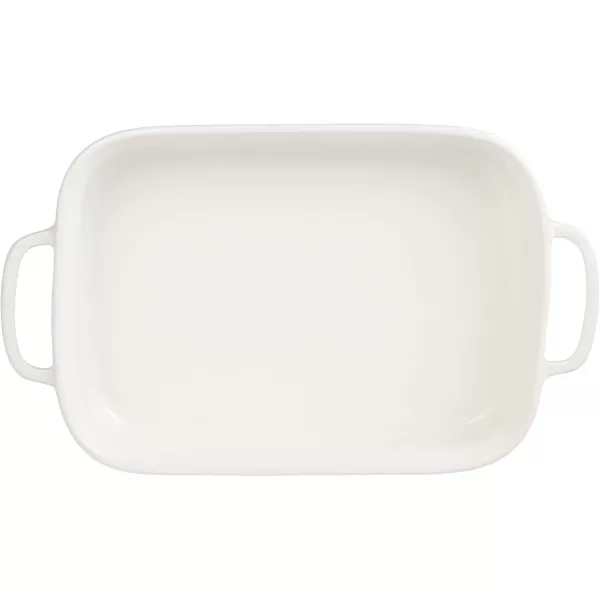 imageLe Creuset Stoneware Rectangular Dish with Platter Lid 14 34quot X 9quot WhiteMeringue