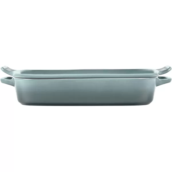 imageLe Creuset Stoneware Rectangular Dish with Platter Lid 14 34quot X 9quot WhiteSea Salt
