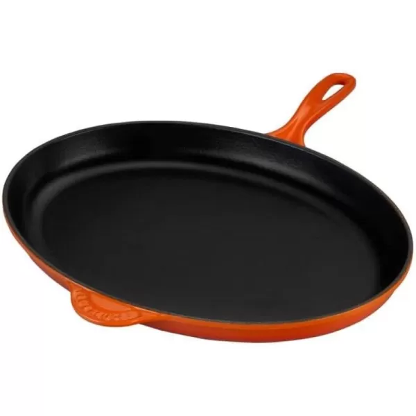 imageLe Creuset Enameled CastIron 1575 Inch Oval Skillet FlameFlame