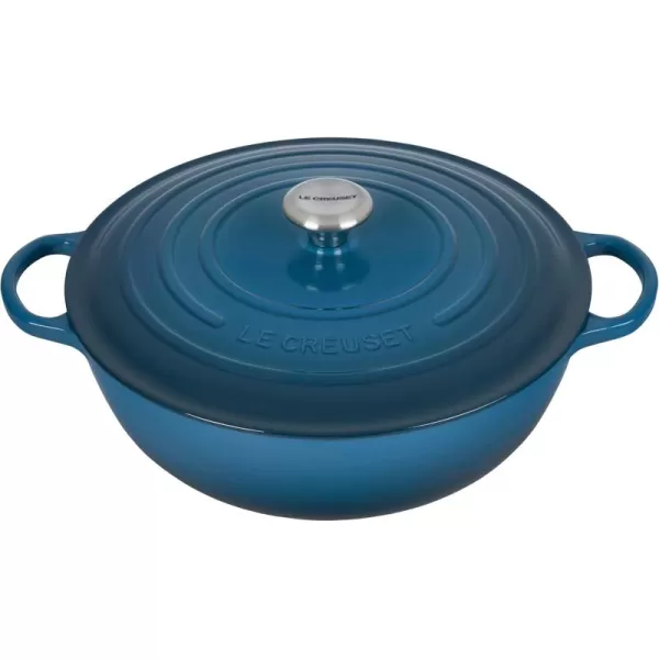 imageLe Creuset Signature Cast Iron Chefs Oven 75qt CeriseDeep Teal
