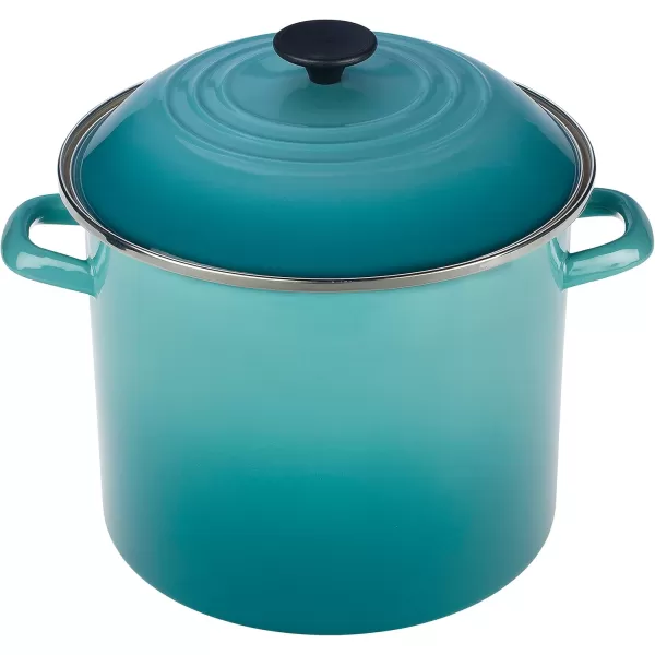 imageLe Creuset Enamel On Steel Stockpot 16 qt CeriseCaribbean