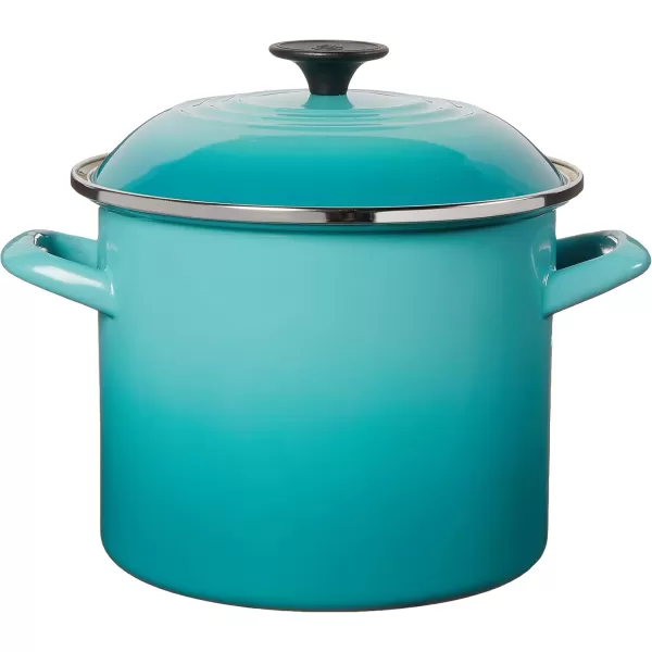 imageLe Creuset Enamel On Steel Stockpot 16 qt CeriseCaribbean