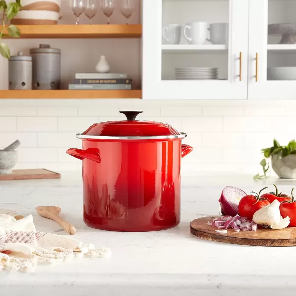imageLe Creuset Enamel On Steel Stockpot 16 qt CeriseCerise