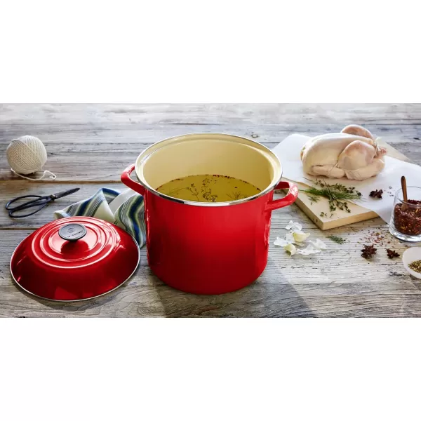 imageLe Creuset Enamel On Steel Stockpot 16 qt CeriseCerise