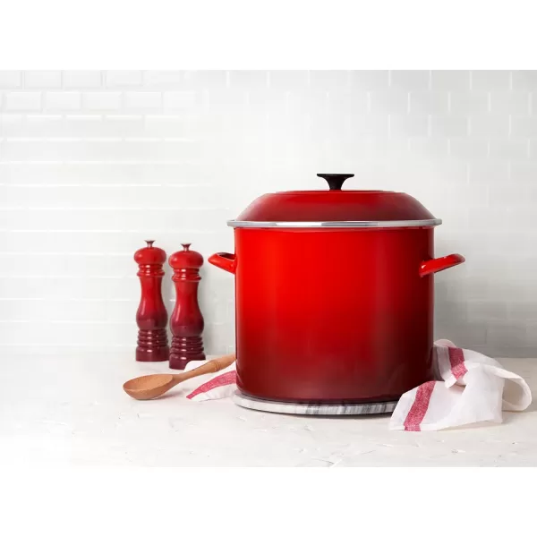 imageLe Creuset Enamel On Steel Stockpot 16 qt CeriseCerise