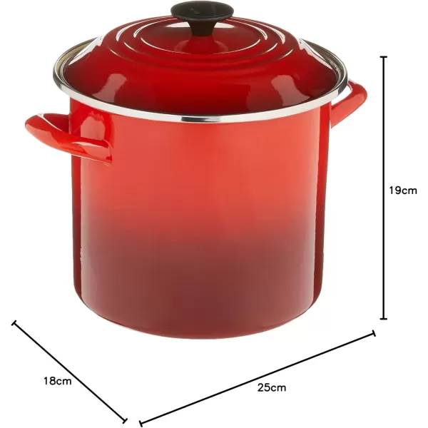 imageLe Creuset Enamel On Steel Stockpot 16 qt CeriseCerise
