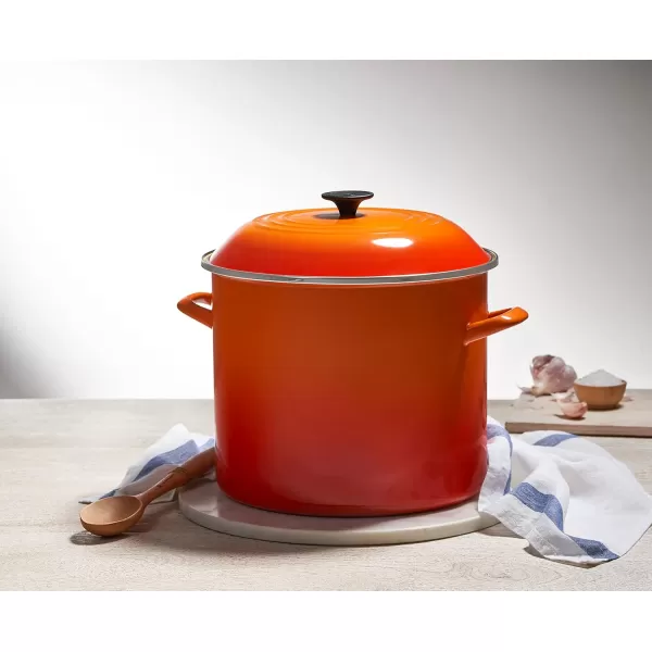 imageLe Creuset Enamel On Steel Stockpot 16 qt CeriseFlame