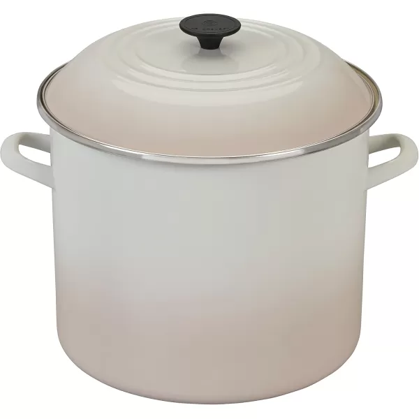 imageLe Creuset Enamel On Steel Stockpot 16 qt CeriseMeringue