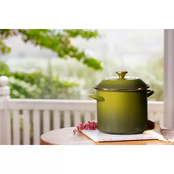 imageLe Creuset Enamel On Steel Stockpot 16 qt CeriseOlive