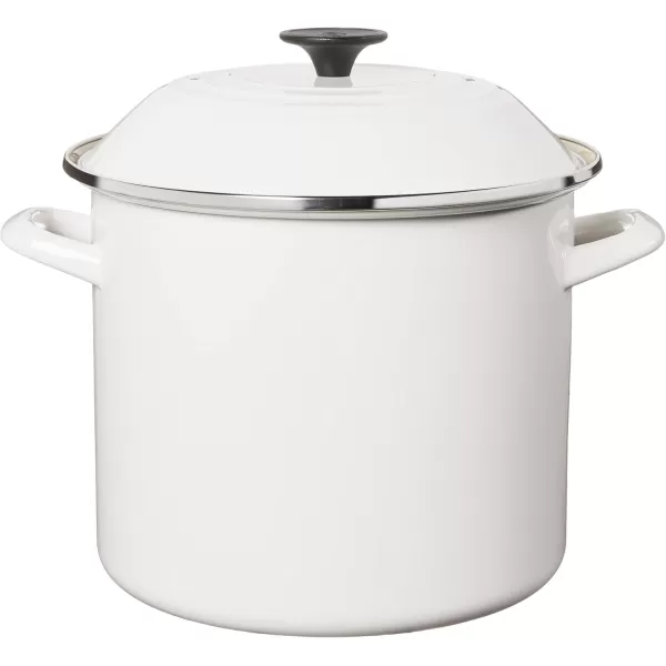 imageLe Creuset Enamel On Steel Stockpot 16 qt CeriseWhite