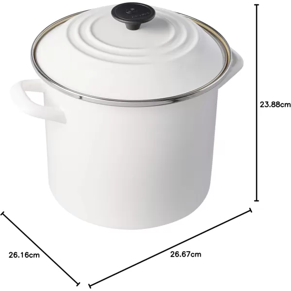 imageLe Creuset Enamel On Steel Stockpot 16 qt CeriseWhite