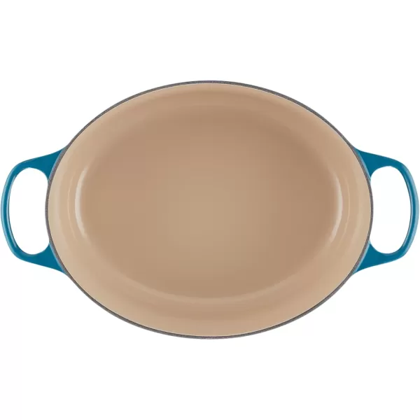 imageLe Creuset Enameled Cast Iron Signature Oval Dutch Oven 675 qt Deep Teal