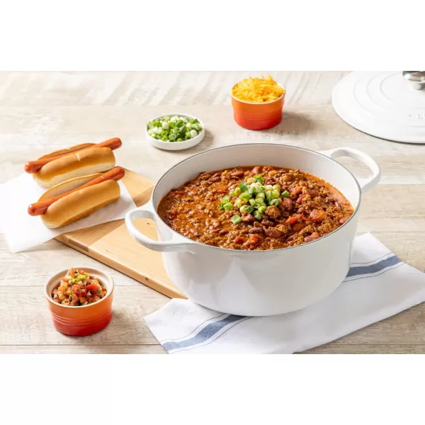 imageLe Creuset Enameled Cast Iron Signature Round Dutch Oven 35 qt  White