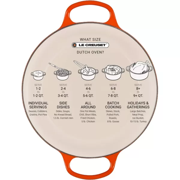 imageLe Creuset Enameled Cast Iron Signature Round Dutch Oven 35 qt  White
