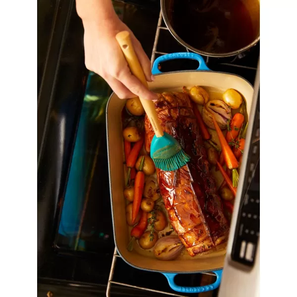 imageLe Creuset Silicone Craft Series Utensil Set with Stoneware Crock 5 pc WhiteCaribbean