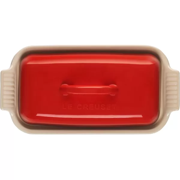 imageLe Creuset Stoneware Heritage Butter Dish WhiteCerise