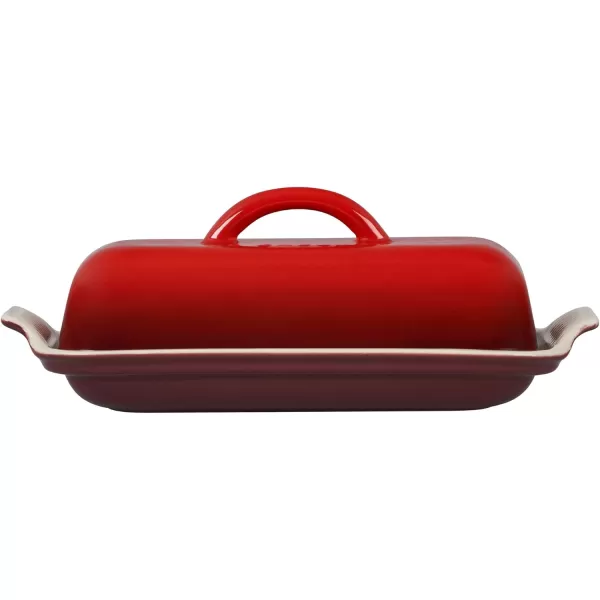 imageLe Creuset Stoneware Heritage Butter Dish WhiteCerise