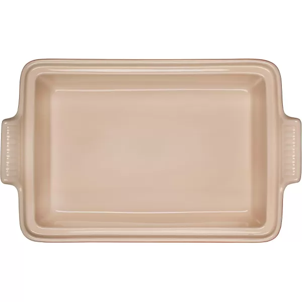 imageLe Creuset Stoneware Heritage Covered Rectangular Casserole 4 qt 12quot x 9quot CeriseCerise