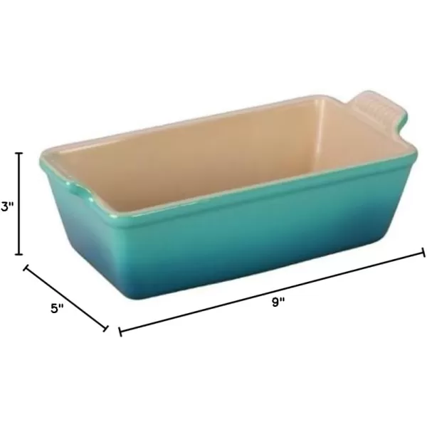imageLe Creuset Stoneware Heritage Loaf Pan 9quot x 5quot x 3quot 15 qt WhiteCaribbean