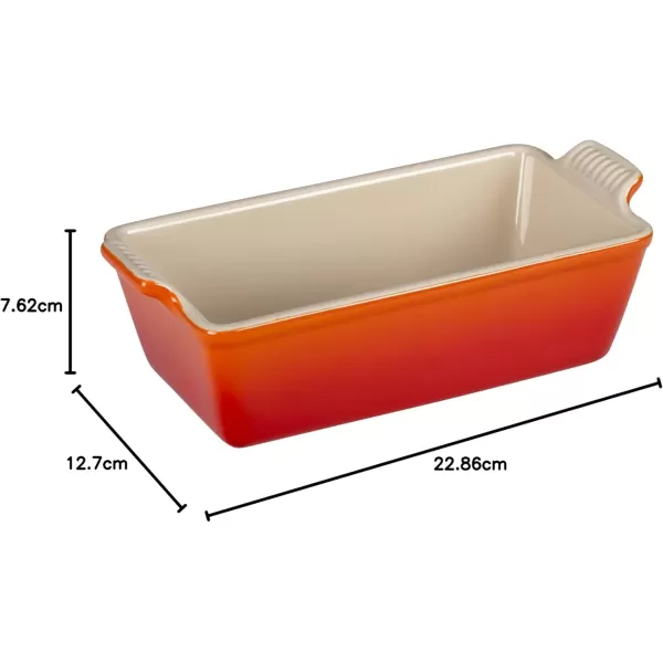 imageLe Creuset Stoneware Heritage Loaf Pan 9quot x 5quot x 3quot 15 qt WhiteFlame