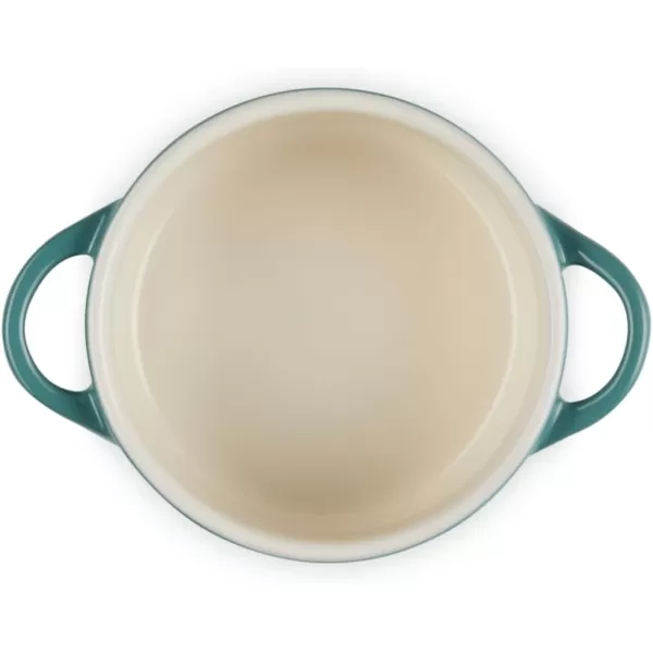 imageLe Creuset Stoneware Holly Collection Mini Round Cocotte 8 Oz Cerise with Gold KnobArtichaut