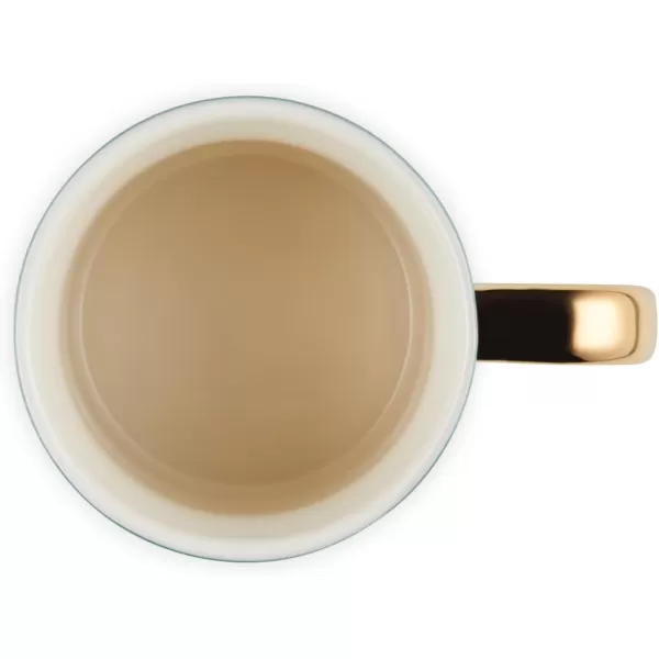 imageLe Creuset Vancouver Mug with Gold Metallic Handle 14 oz Sea SaltArtichaut