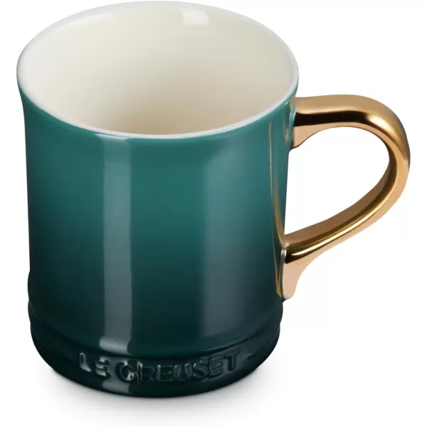 imageLe Creuset Vancouver Mug with Gold Metallic Handle 14 oz Sea SaltArtichaut