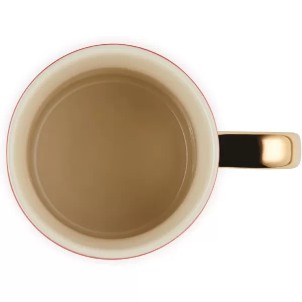 imageLe Creuset Vancouver Mug with Gold Metallic Handle 14 oz Sea SaltCerise