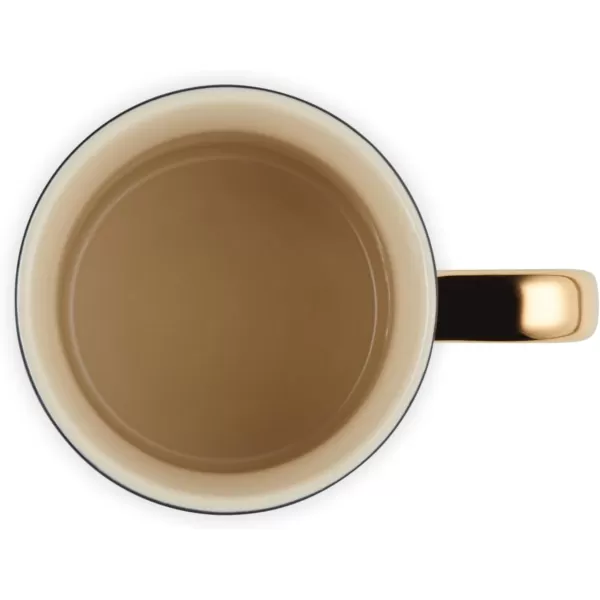 imageLe Creuset Vancouver Mug with Gold Metallic Handle 14 oz Sea SaltLicorice