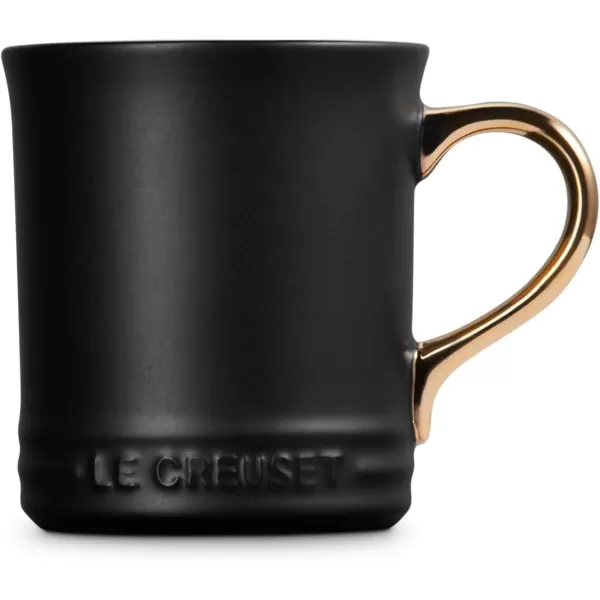 imageLe Creuset Vancouver Mug with Gold Metallic Handle 14 oz Sea SaltLicorice