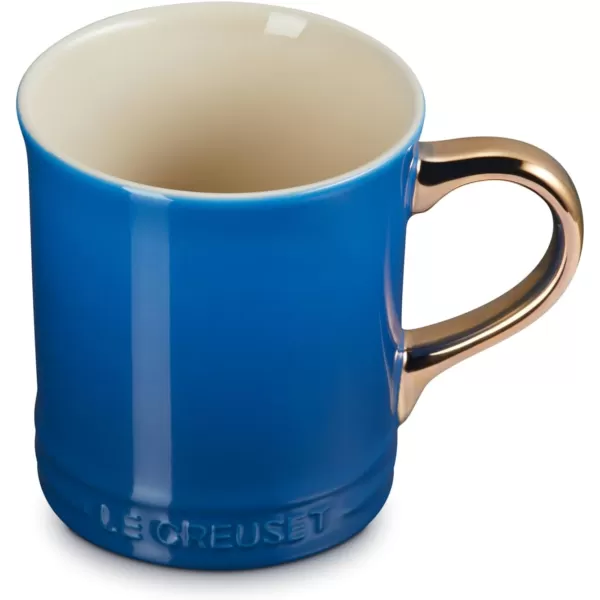 imageLe Creuset Vancouver Mug with Gold Metallic Handle 14 oz Sea SaltMarseille