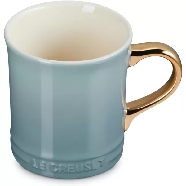 imageLe Creuset Vancouver Mug with Gold Metallic Handle 14 oz Sea SaltSea Salt