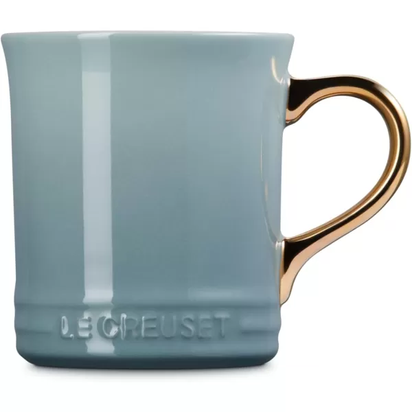 imageLe Creuset Vancouver Mug with Gold Metallic Handle 14 oz Sea SaltSea Salt