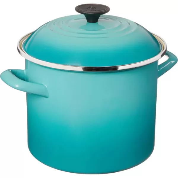 imageLe Creuset Enamel On Steel Stockpot 16 qt CeriseCaribbean