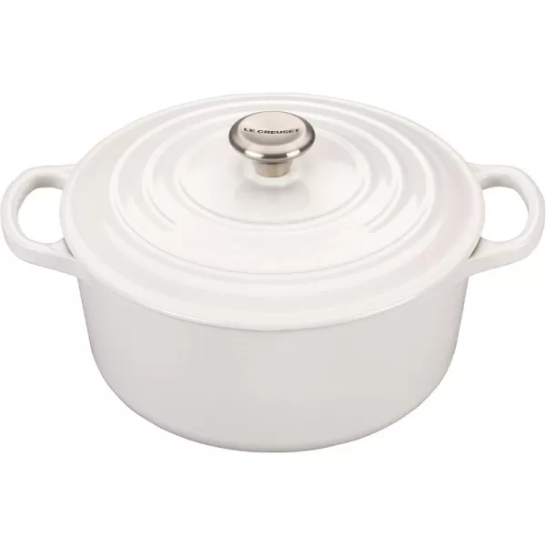 imageLe Creuset Enameled Cast Iron Signature Round Dutch Oven 35 qt  White