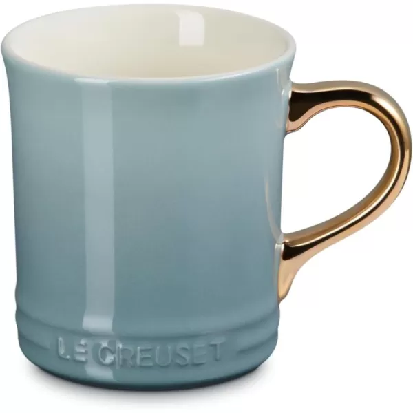 imageLe Creuset Vancouver Mug with Gold Metallic Handle 14 oz Sea SaltSea Salt