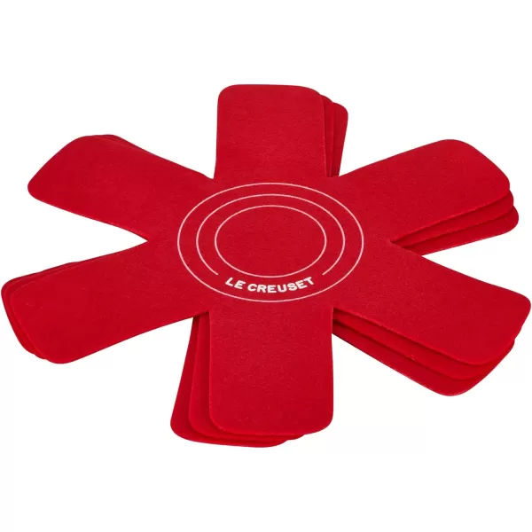 imageLe Creuset Set of 3 Felt Cookware Protectors  CeriseCerise