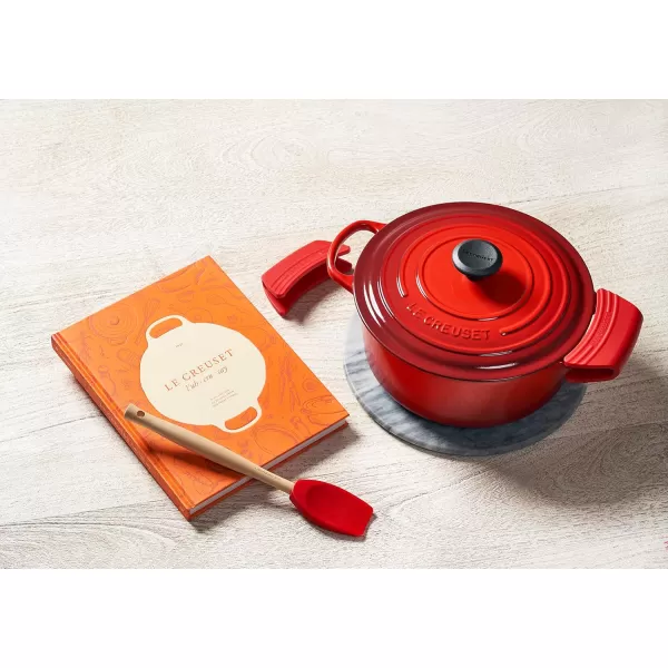 imageLe Creuset Silicone Set of 2 Handle Grips 5quot x 2 12quot each Sea SaltCerise