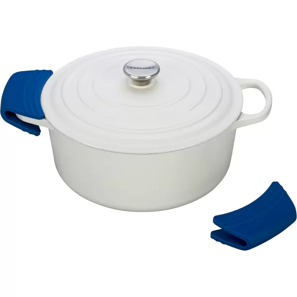 imageLe Creuset Silicone Set of 2 Handle Grips 5quot x 2 12quot each Sea SaltMarseille