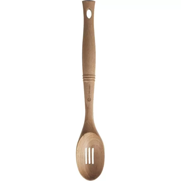 imageLe Creuset Revolution Scraping Spoon 125quot x 25quot WoodSlotted Spoon