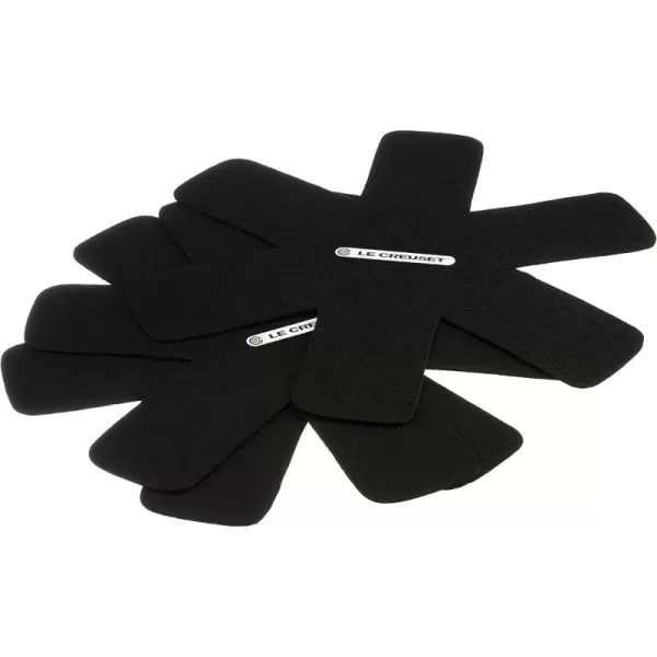 imageLe Creuset Set of 3 Felt Cookware Protectors  CeriseBlack