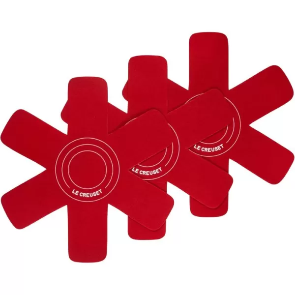 imageLe Creuset Set of 3 Felt Cookware Protectors  CeriseCerise