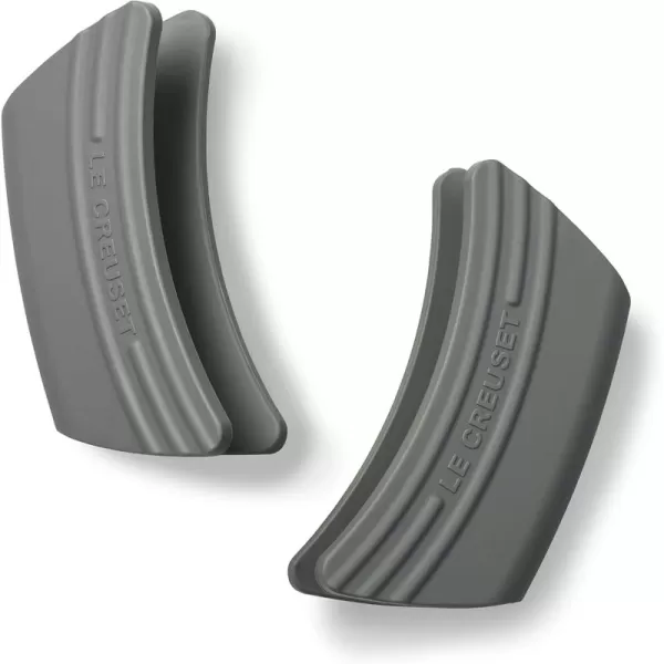 imageLe Creuset Silicone Set of 2 Handle Grips 5quot x 2 12quot each Sea SaltOyster