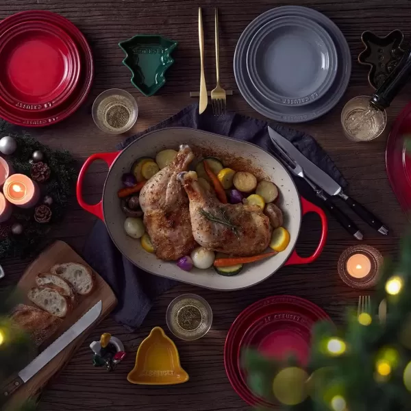 imageLe Creuset Enameled Cast Iron Signature Oval Casserole 375 qt MarseilleCerise