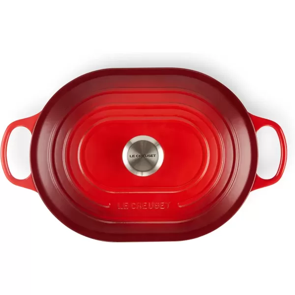 imageLe Creuset Enameled Cast Iron Signature Oval Casserole 375 qt MarseilleCerise