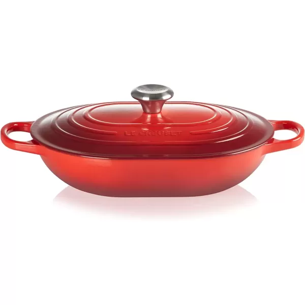 imageLe Creuset Enameled Cast Iron Signature Oval Casserole 375 qt MarseilleCerise