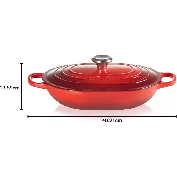 imageLe Creuset Enameled Cast Iron Signature Oval Casserole 375 qt MarseilleCerise